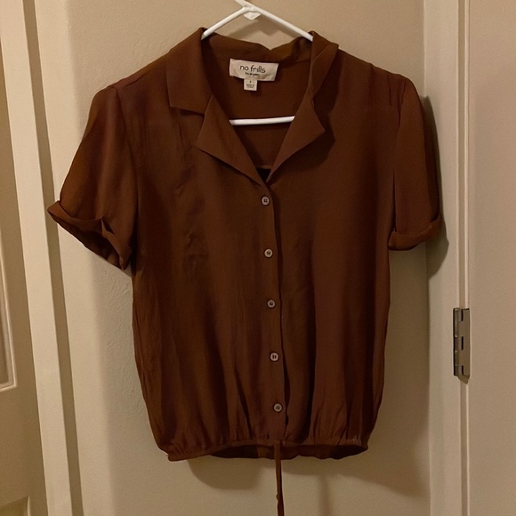 Brown blouse, only used about once or twice, size S - Picture 1 of 5
